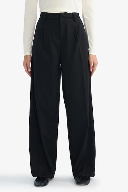 Normal Waist Baggy Fit Trousers (٣)