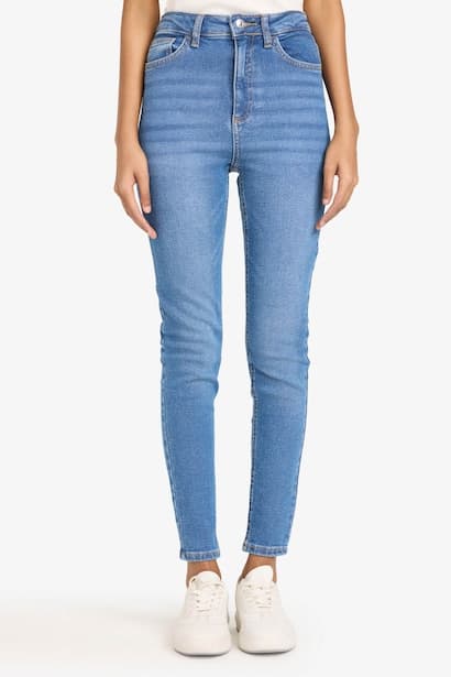 Skinny Fit High Waist Ankle Length Jeans (3)