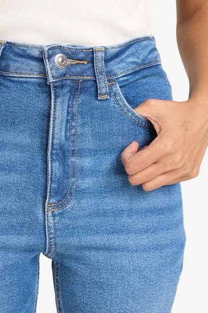 Skinny Fit High Waist Ankle Length Jeans (4)