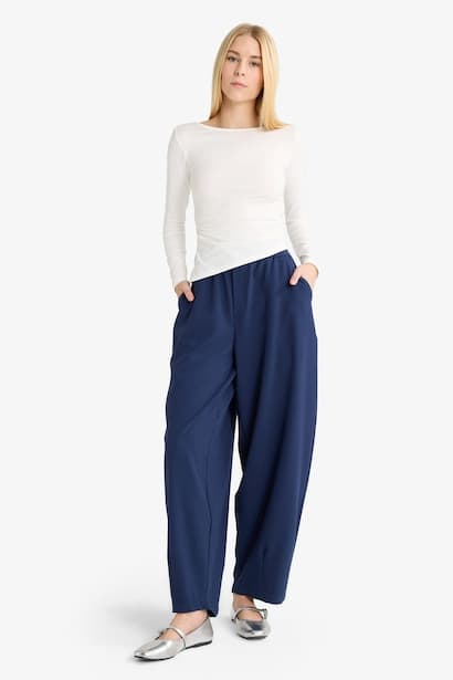 Balloon Fit Regular Waist Trousers