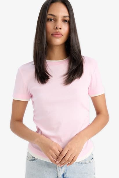 Slim Fit Ribana Short Sleeve T-Shirt