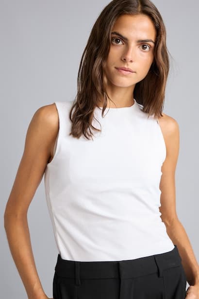 Regular Fit Basic Crew Neck Tank Top Tank Top & Crop Top