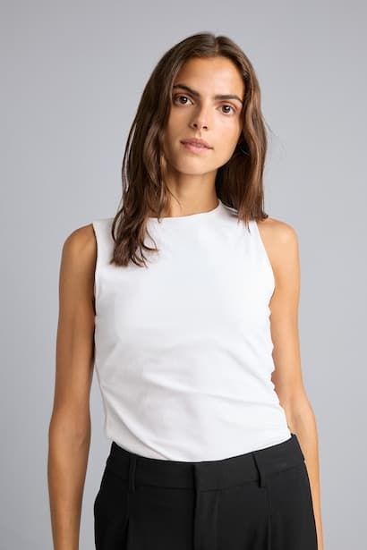 Regular Fit Basic Crew Neck Tank Top Tank Top & Crop Top (٣)