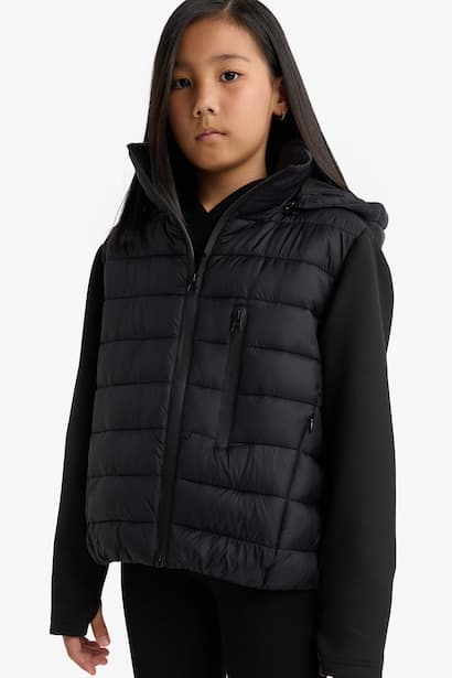 Girl Hooded Zip-Up Puffer Jacket Coat