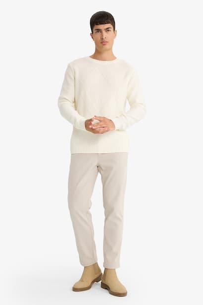 Regular Fit Straight Leg Chino Pants Trousers