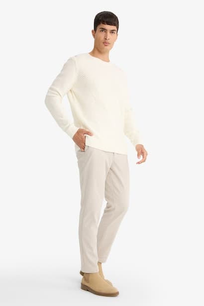 Regular Fit Straight Leg Chino Pants Trousers (3)