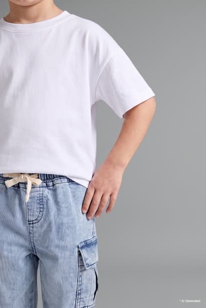 Baby Boy Elastic Waist Cargo Pocket Jogger Jeans (3)