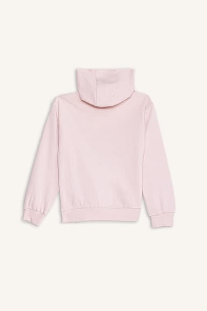 Girl Thick Fabric Zip-Up Hoodie Cardigan (٣)