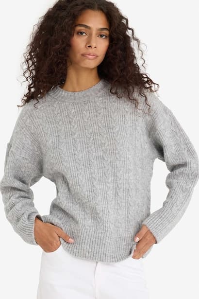 Oversize Crew Neck Knitwear Pullover