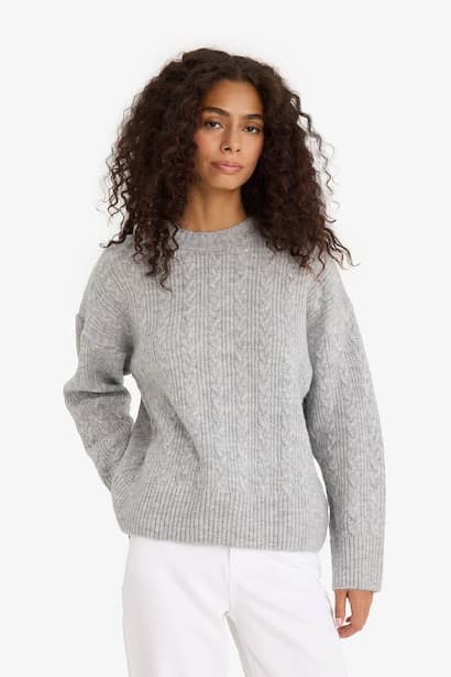 Oversize Crew Neck Knitwear Pullover (٣)