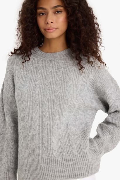 Oversize Crew Neck Knitwear Pullover (٤)