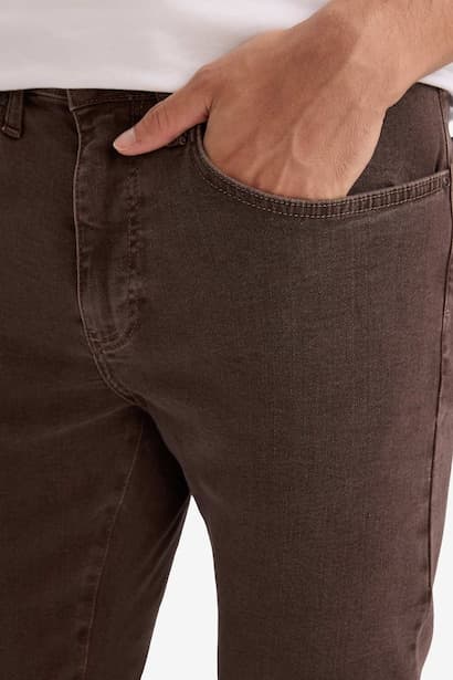 Tapered Fit Slim Fit Regular Waist Tapered Leg Jeans Denims (٤)