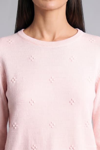 Regular Fit Basic Knitted Crew Neck Sweater Modest (٤)