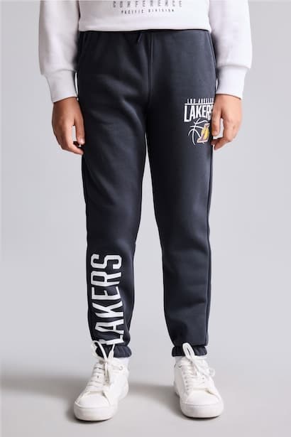 Boy NBA Los Angeles Lakers Regular Fit Elastic Leg Sweatpants Trousers (٤)