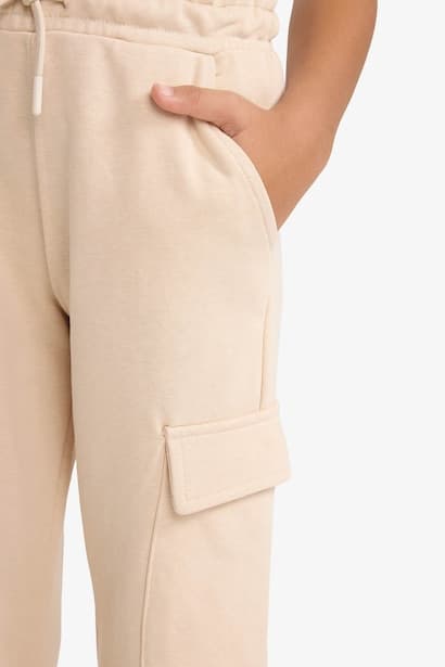 Boy Elastic Waist Cargo Sweatpants Trousers (٤)