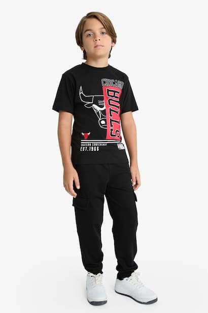 Boy Elastic Waist Cargo Sweatpants Trousers