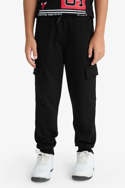 Boy Elastic Waist Cargo Sweatpants Trousers (٤)