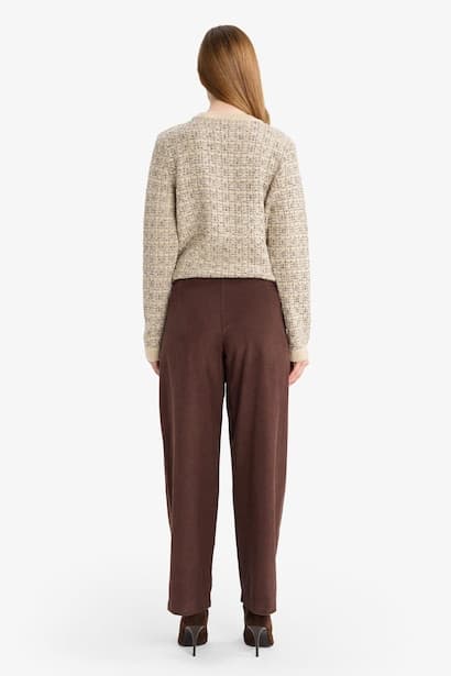 Baggy Fit Velvet Trousers Modest (٤)