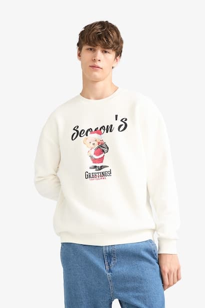 Boxy Fit Printed Long Sleeve Sweatshirt (3)