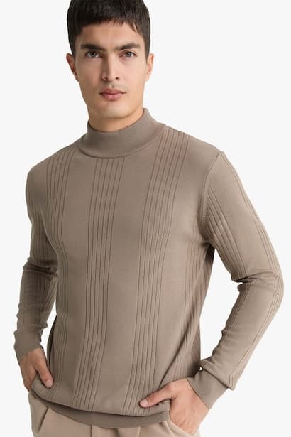 Standard Fit Turtleneck Knitwear Pullover
