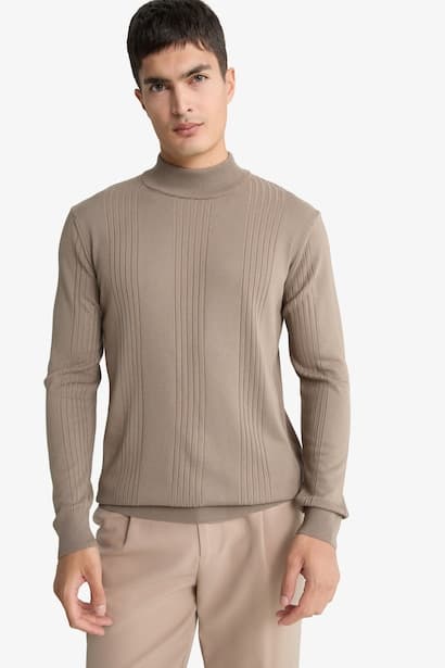Standard Fit Turtleneck Knitwear Pullover (3)