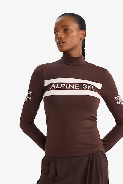 Slim Fit Stand Collar Fleece Lined Sports T-Shirt (3)