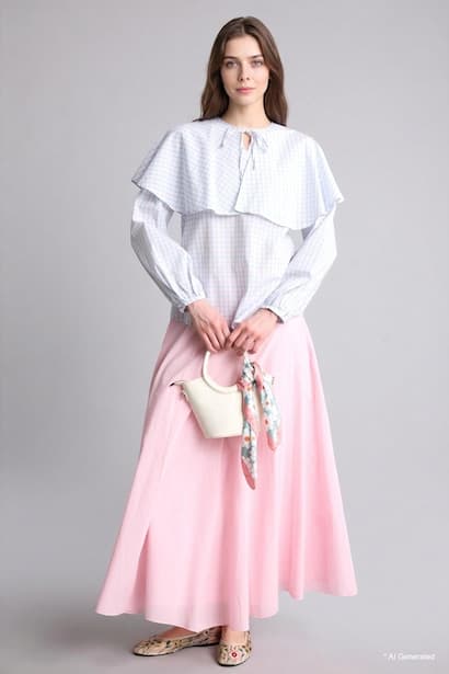 A Cut Voile Maxi Skirt