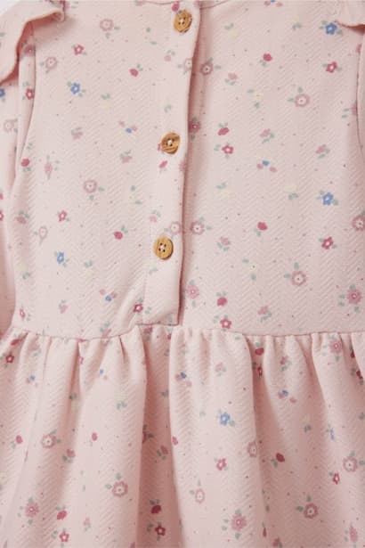 Baby Girl Floral Long Sleeve Dress (٤)