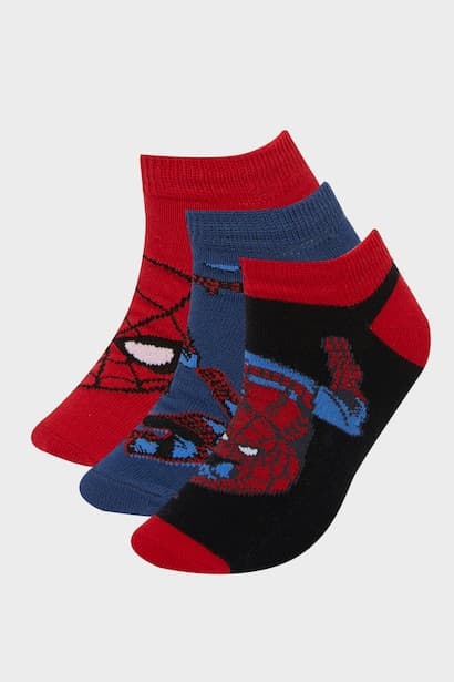 Boy Spiderman Licensed 3 piece Short Socks