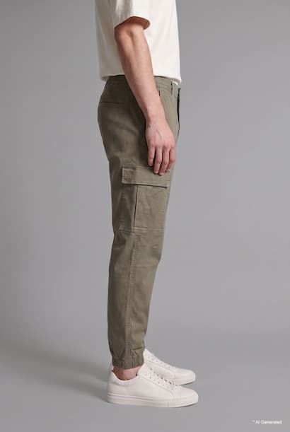 Regular Fit Drawstring Waist Cargo Jogger Pants (4)