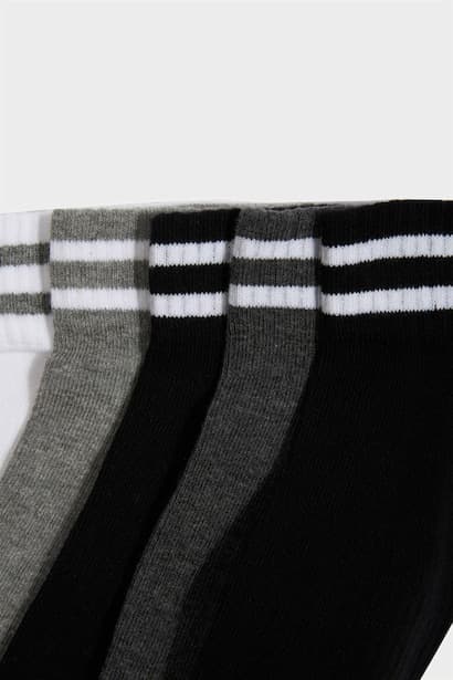 Boy Basic 5 Piece Cotton Short Socks (4)