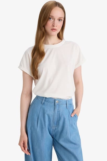 Crew Neck Short Sleeve T-Shirt (3)