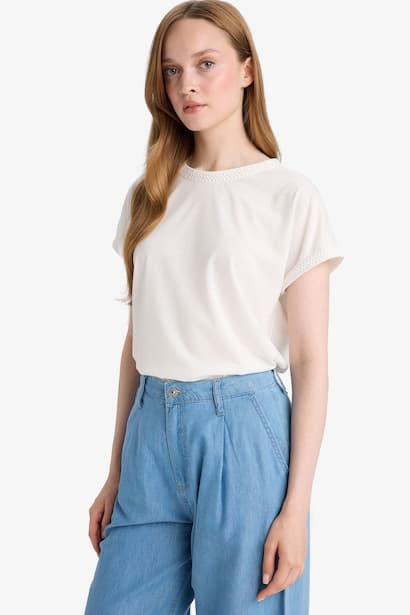 Crew Neck Short Sleeve T-Shirt (4)
