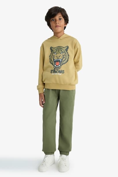 Boy Jogger Fit Gabardine Trousers