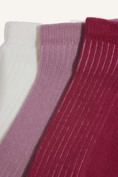 Woman 3 Piece Cotton Short Socks Bobby Socks (٤)