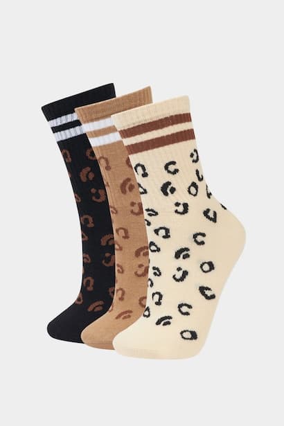 Woman 3 Piece Cotton Long Socks