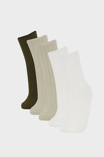 Man 5 Piece Cotton Sneaker Socks