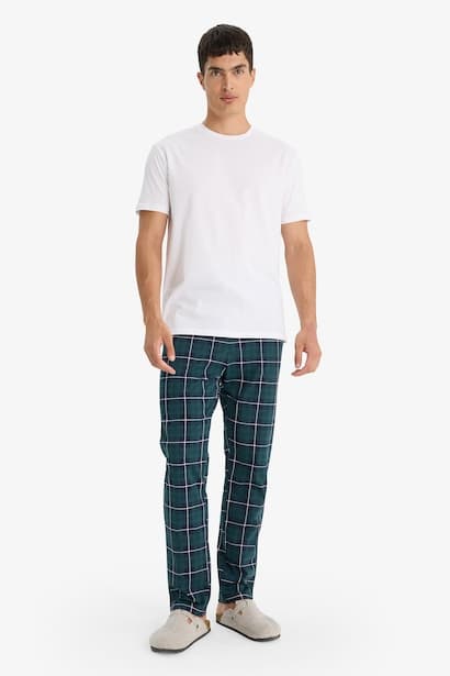 Regular Fit Short Sleeve Top Bottom 2 Piece Pyjamas Set