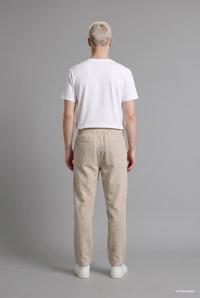 Baggy Fit 100% Cotton Trousers (٣)