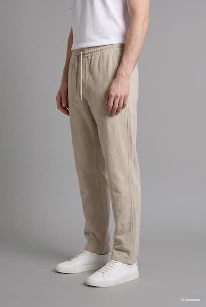 Baggy Fit 100% Cotton Trousers (٤)