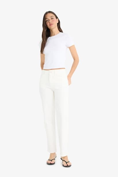 Normal Waist Trousers Jeans (٣)