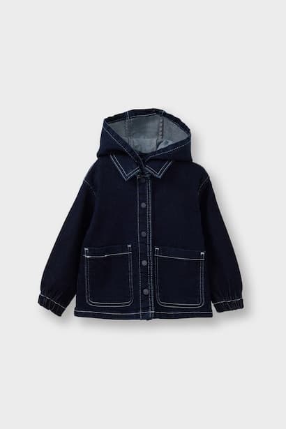 Girl Hooded Denim Jacket (3)
