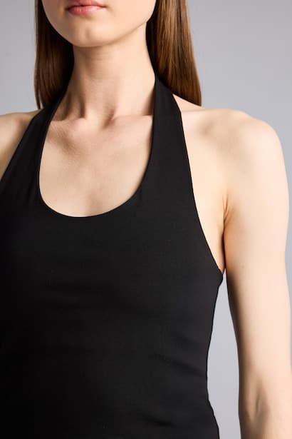 Slim Fit Halter Collar Tank Top Tank Top & Crop Top (٤)