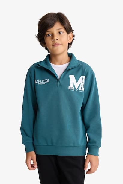 Boy Regular Fit Sweatshirt Jogging 2 piece Set (٤)