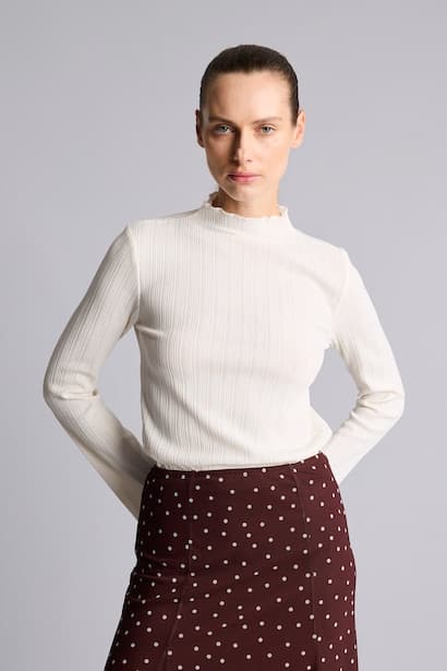 Slim Fit Ribbed Long Sleeve Top (3)