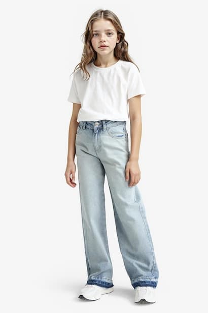 Girl 90s Wide Leg Jeans (٣)