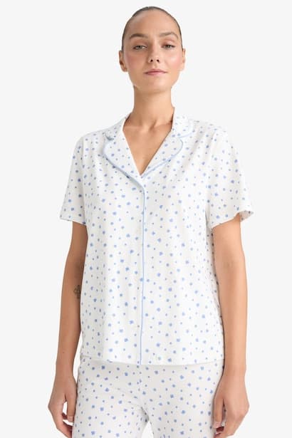Fall in Love Regular Fit Top Bottom 2 Piece Pajama Set Homewear Set (٤)