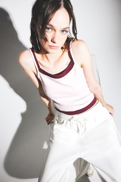 Slim Fit Ribana U Collar Tank Top