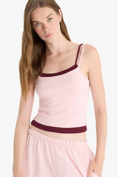 Slim Fit Ribana U Collar Tank Top (3)