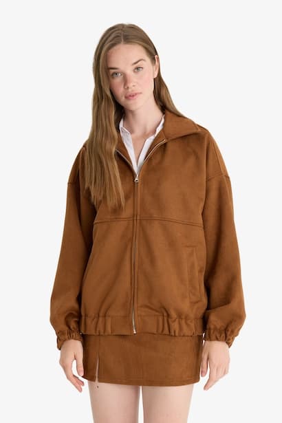 Suede Bomber Jacket (٤)